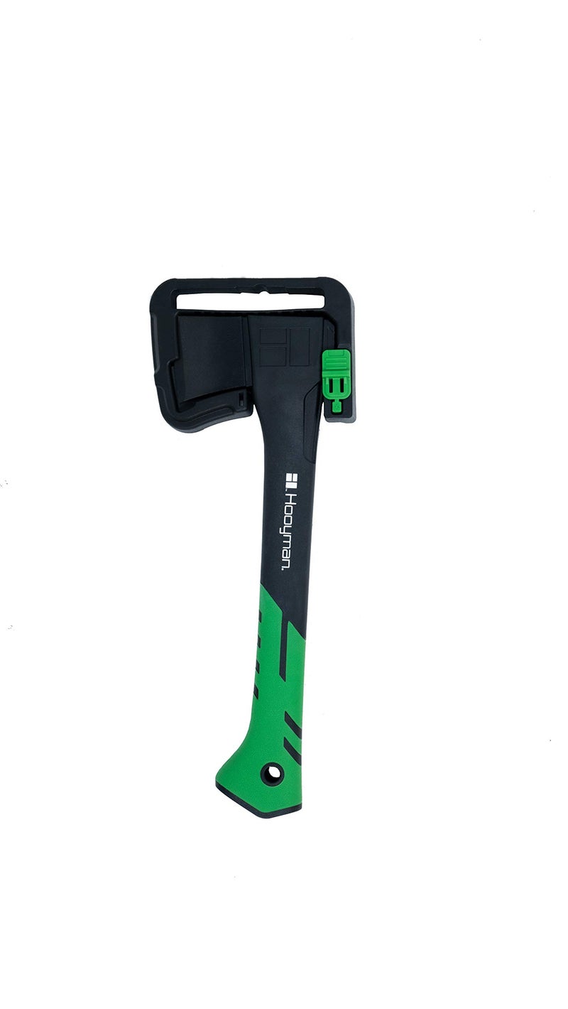 Hooyman Small Hatchet with Heavy Duty Construction, V Grind Blade, Ergonomic No-Slip H-Grip Handle, Reinforced Fiberglass Core, and Sheath for Gardening, Hunting, Wood Chopping, Splitting, and Outdoor - Image 1